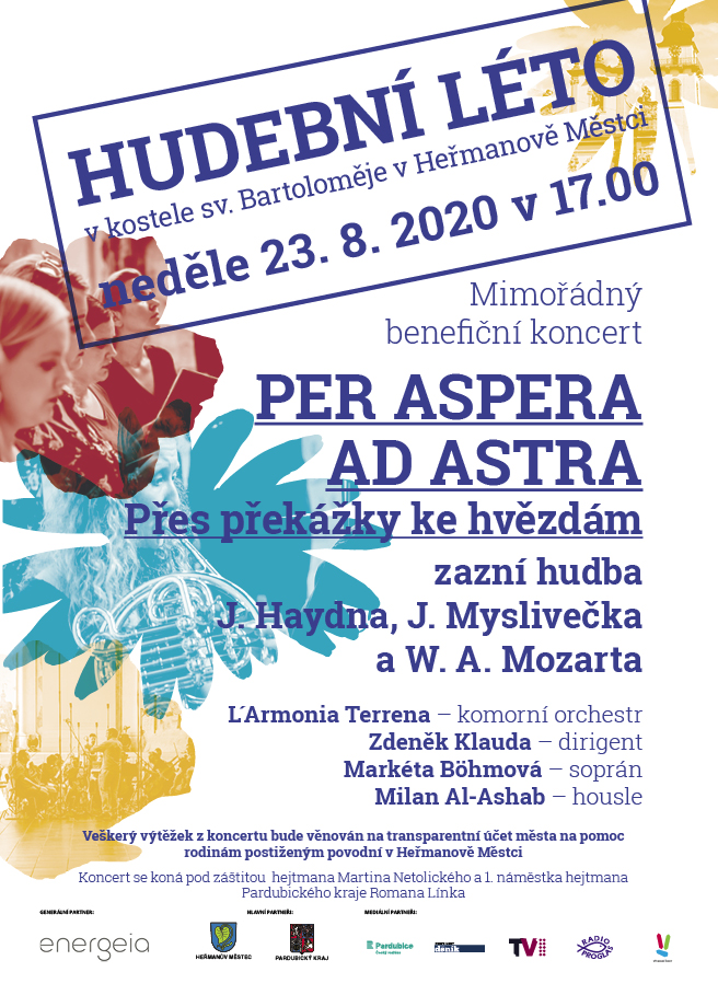 Plakát mimořádného koncertu Hudebního léta 2020