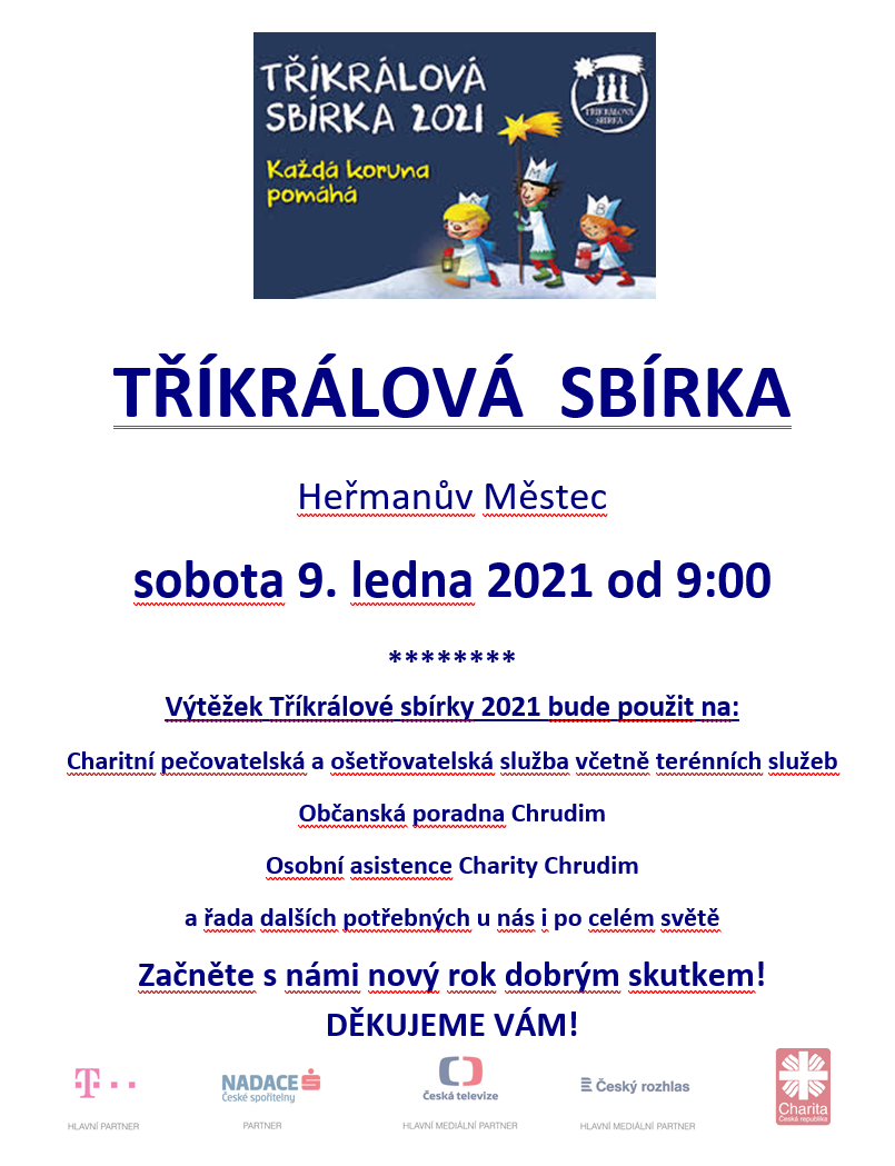 Plakát Tříkrálové sbírky 2021