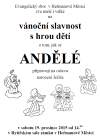 Plakát: Vánoční slavnost s hrou dětí Andělé, 19. 12. 2015 v 14.00, Rytířský sál zámku v Heřmanově Městci